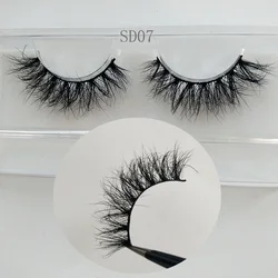Short Long 10mm to 15mm Mink Fur Lashes Wispy Fluffy 3D 7D False Eyelashes Private Label Wholesale 3D Mink Eyelashes Vendor