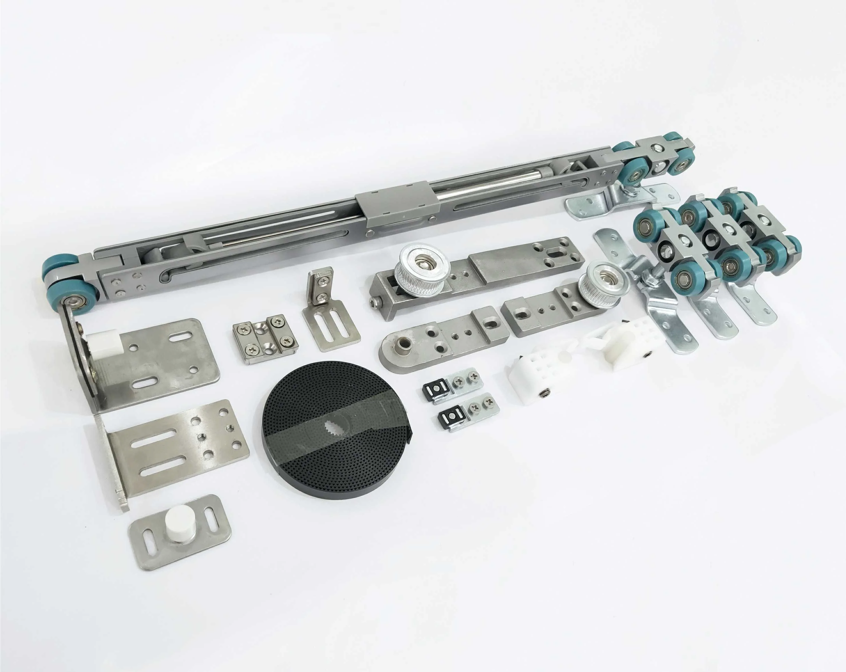 Synchronize soft closing sliding  door rollers for 2 doors for  soft close telescopic sliding door