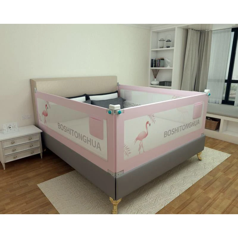 8 Grade Adjustable Delux Cationic Fabric Infant Baby bedrail Fence 90CM Height Bedrail bayi Bed rail guard for baby safety