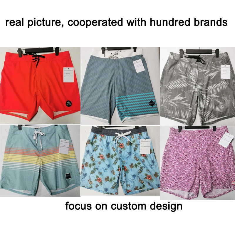 Board Shorts Custom Design Men Solid Volley Trunk 5 Inch Inseam Hot Beach Quick Dry Breathable Summer OEM Service Digital Print
