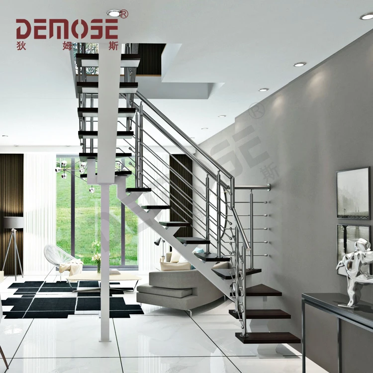demose stairs manufacture interior loft stairs mono stringer stairs wire balustrade stainless steel accessories