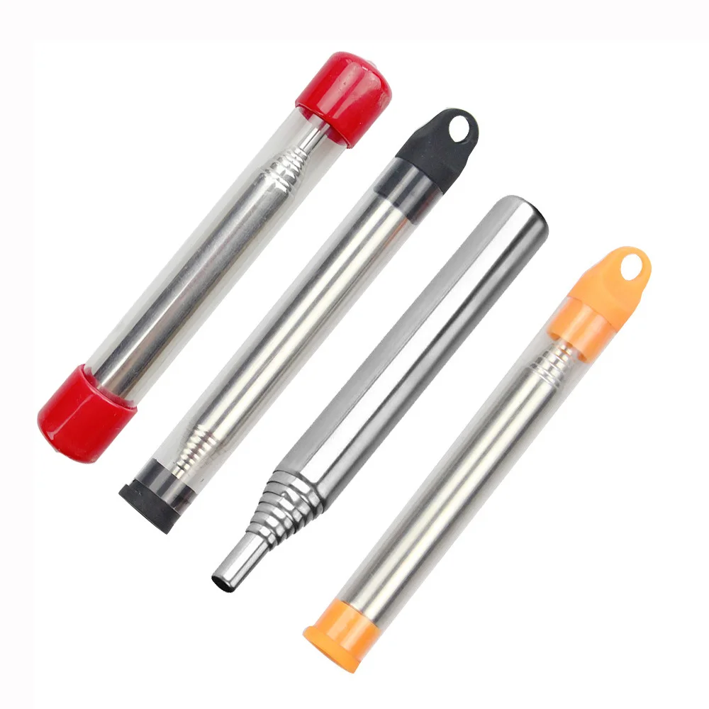 Pocket Size Fire Bellows Gear Collapsible Fire Blower Pipe Campfire Tool Premium Stainless Steel Fire Bellowing Tube