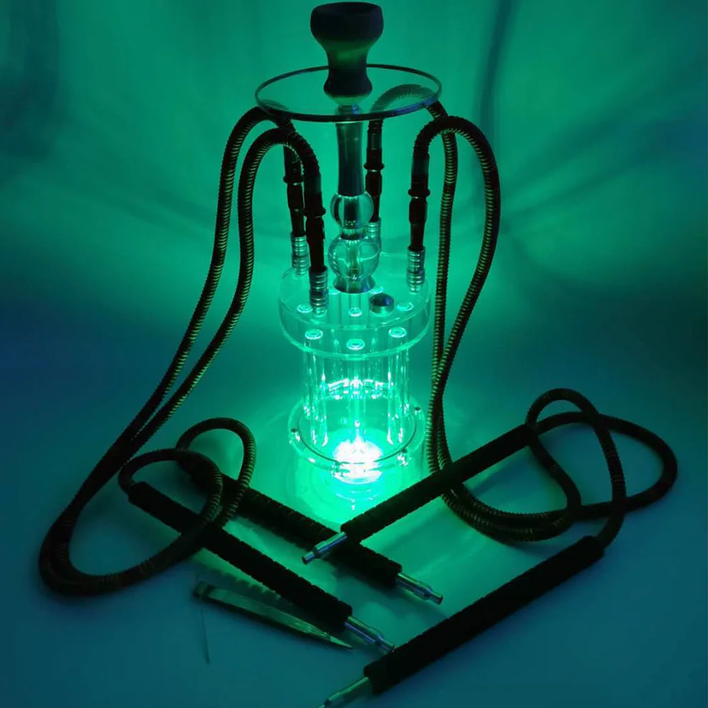 Manufacturer Wholesale Bar Premium 23.5inches Hookah Set Acrylic Hookah with Led light