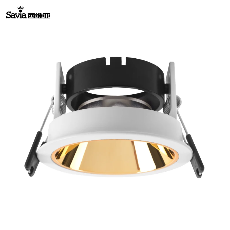 Savia modern round recessed ceiling lamp GU10 aluminum spotlight multicolor downlights fixture housing for kitchen balcony