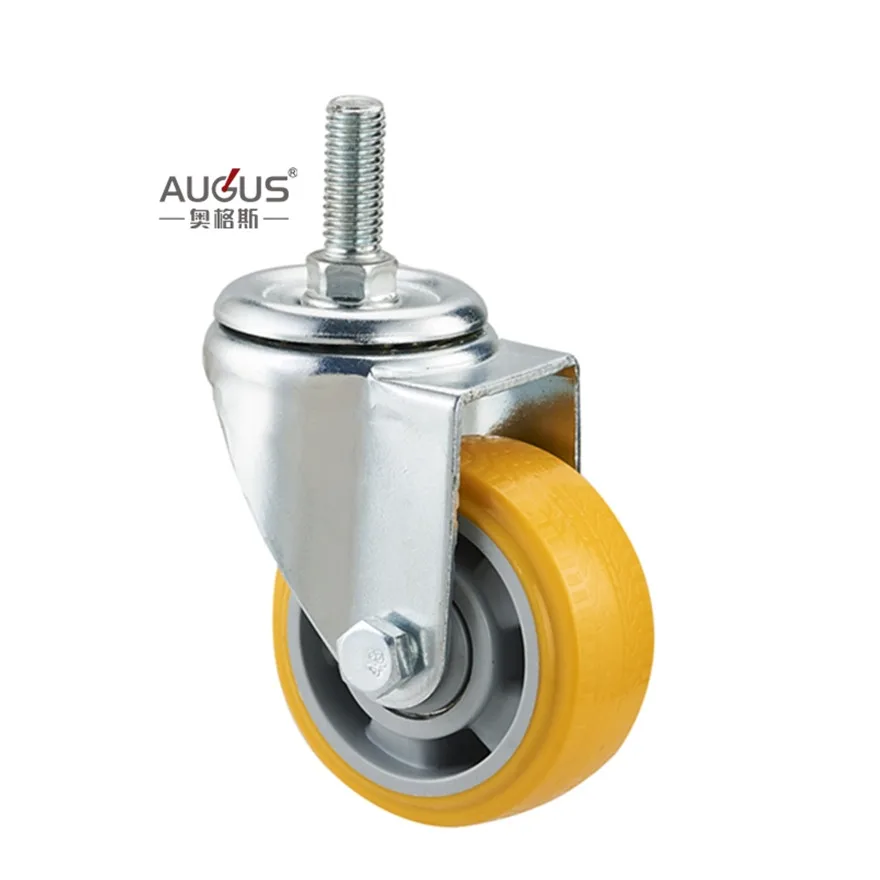 China wholesale 75mm 100mm 125mm square stem trunkle scaffolding caster with brake