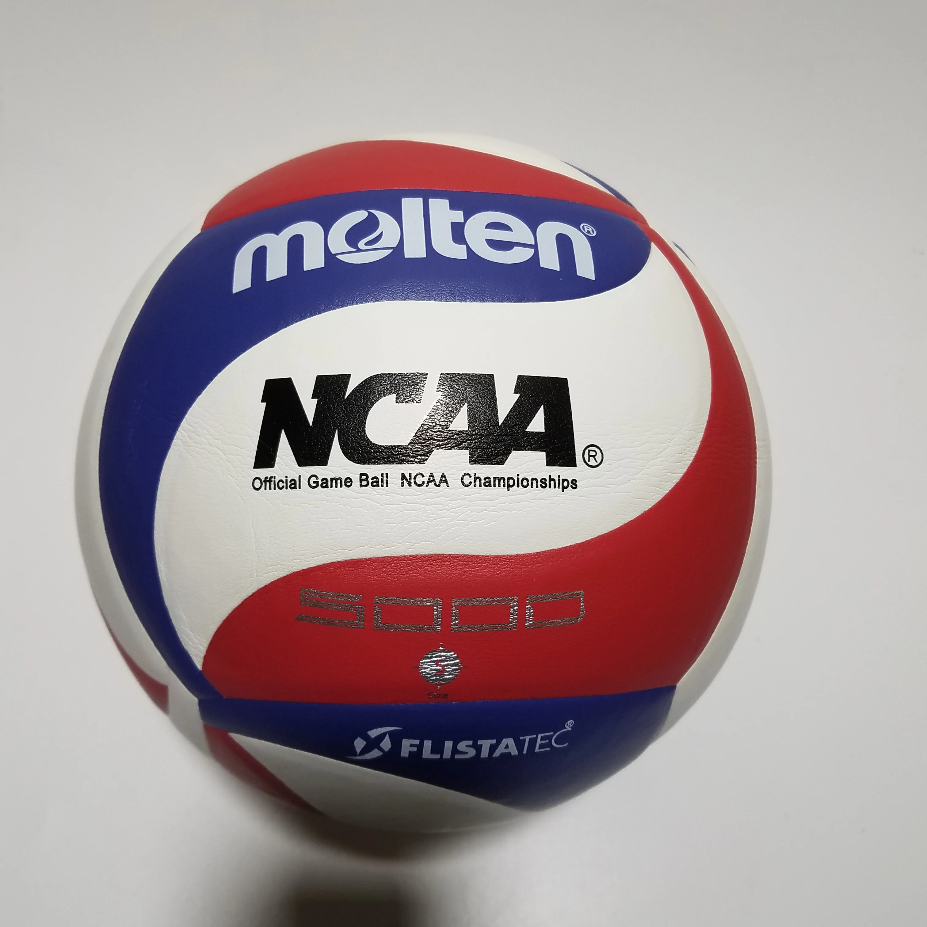 PU leather molten NCAA M5000 soft touch match volleyball ball logo can be customize size 5