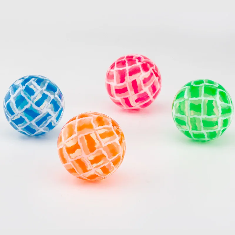 2024 New Multi-Color Fish Design Super Bouncing Transparent Rubber Balls High-Bouncy Toy for Kids