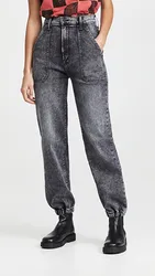 Customized Manufacturer Women High Rise Ankle Length Zip Fly Elastic Bottom Cotton Spandex Skinny Blue  Jeans