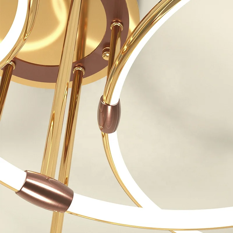 Gold Plating LED Chandelier Lights For Foyer Study Living Room Bedroom Kitchen Hall Lighting luxury Indoor Lighting Lamps Luster