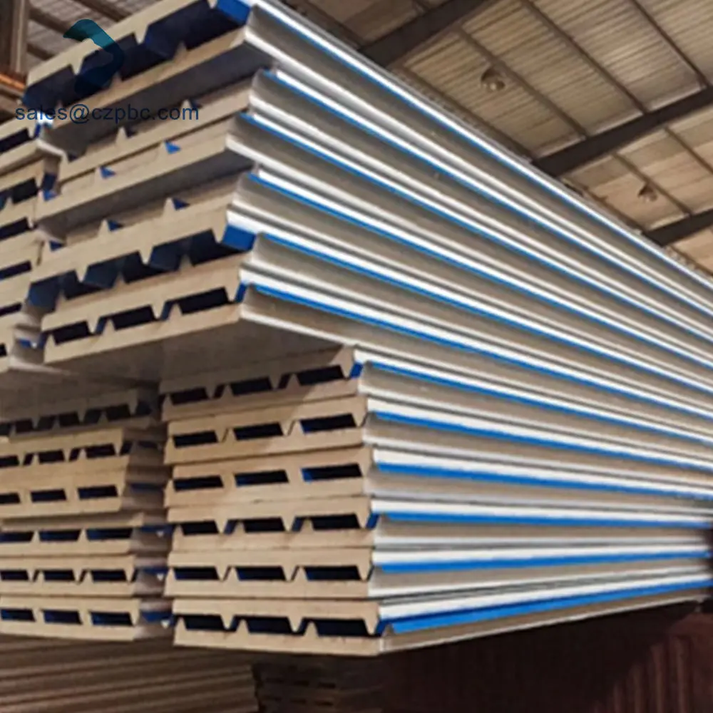 Индивидуальные полиуретановые изолированные и огнестойкие гофрированные сэндвич-панели для потолка