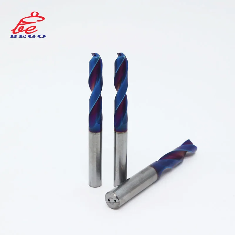 China Manufacturer Coating Tungsten Steel Drill Bit HRC55 Carbide Internal Cooling Drill Bits