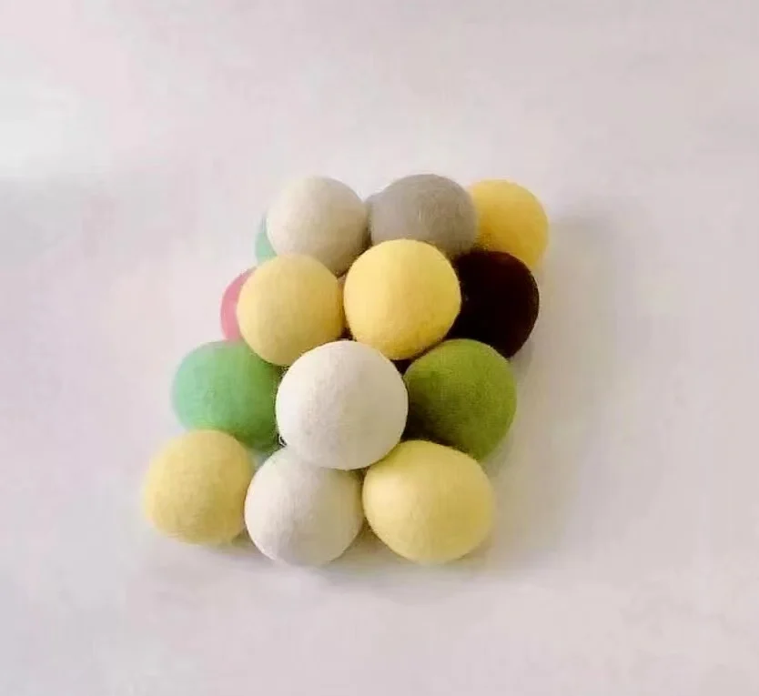 Оптовая продажа шерстяных шариков для стирки, шарики ручной работы из органической шерсти для стирки без химикатов