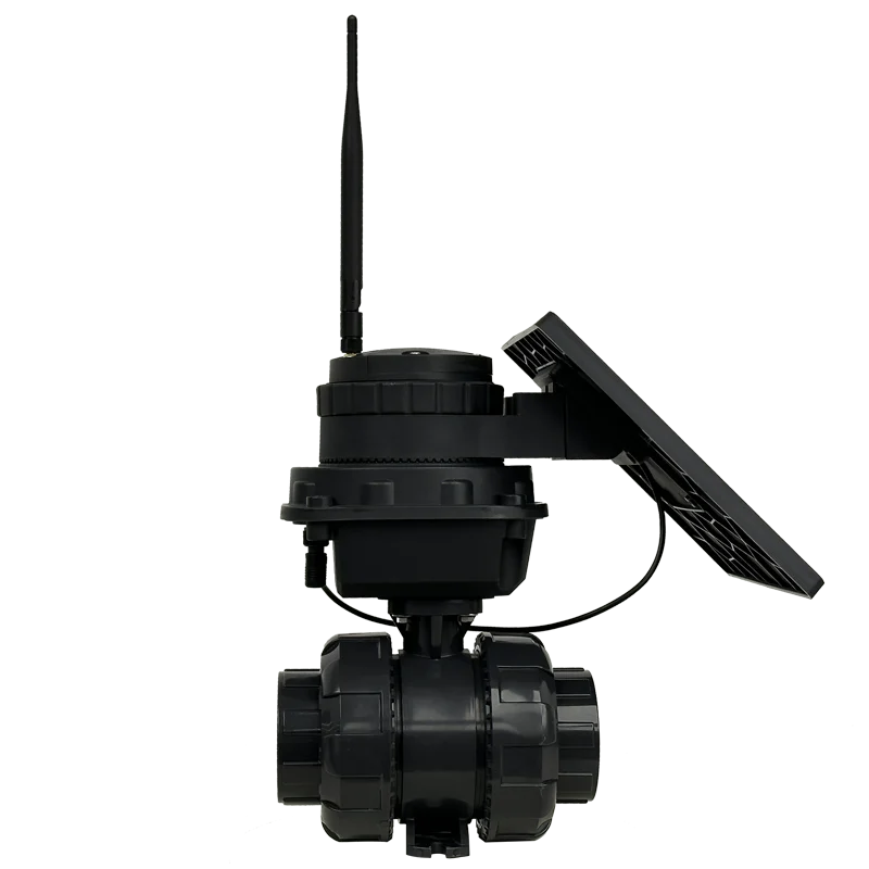 Hydraulic Controlling Motor Valve Electric Solenoid Valve Solar Power Ball Valve Actuator By Mobile App LoRa Network