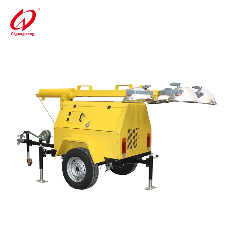 CNZM9000 Construction Site Use Mobile Outdoor Light Tower 9m Trailer Mobile Light Towers
