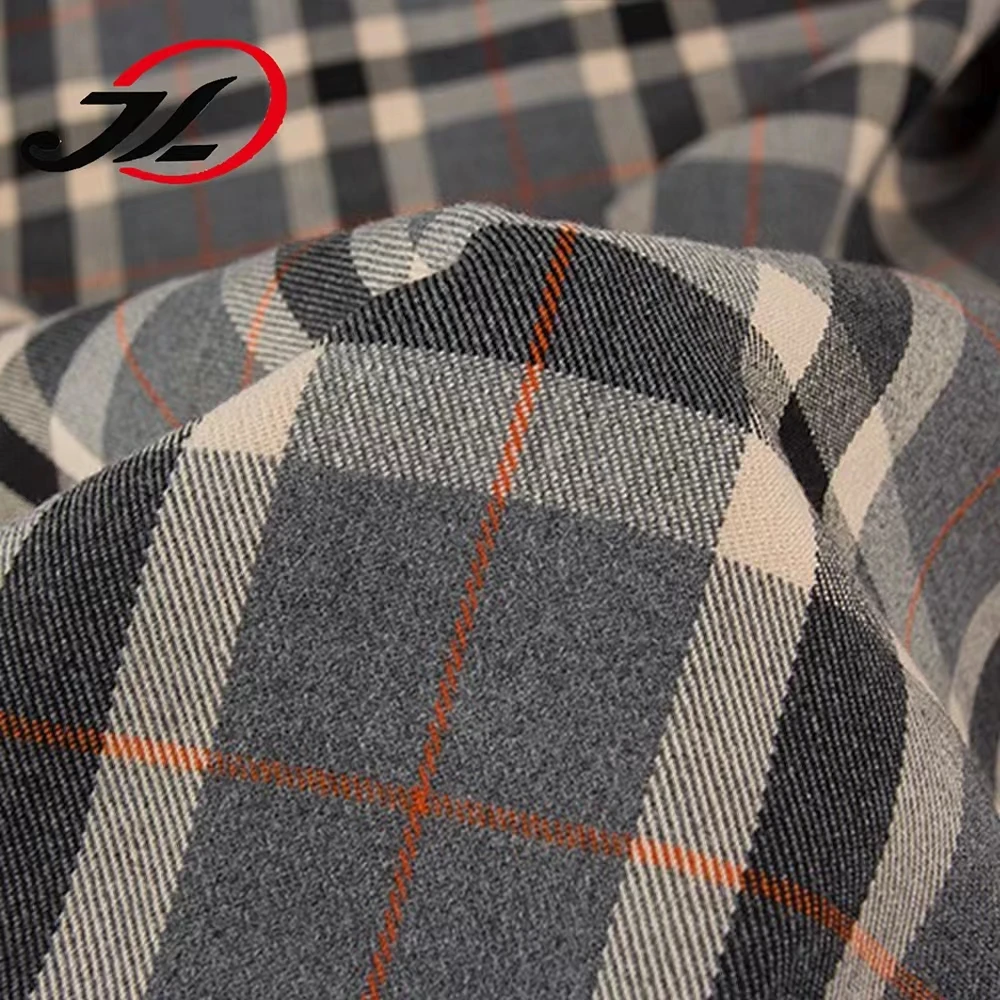 Spring and Autumn TR Textile tartan design check pattern fabric brushed plaid fabric for coat