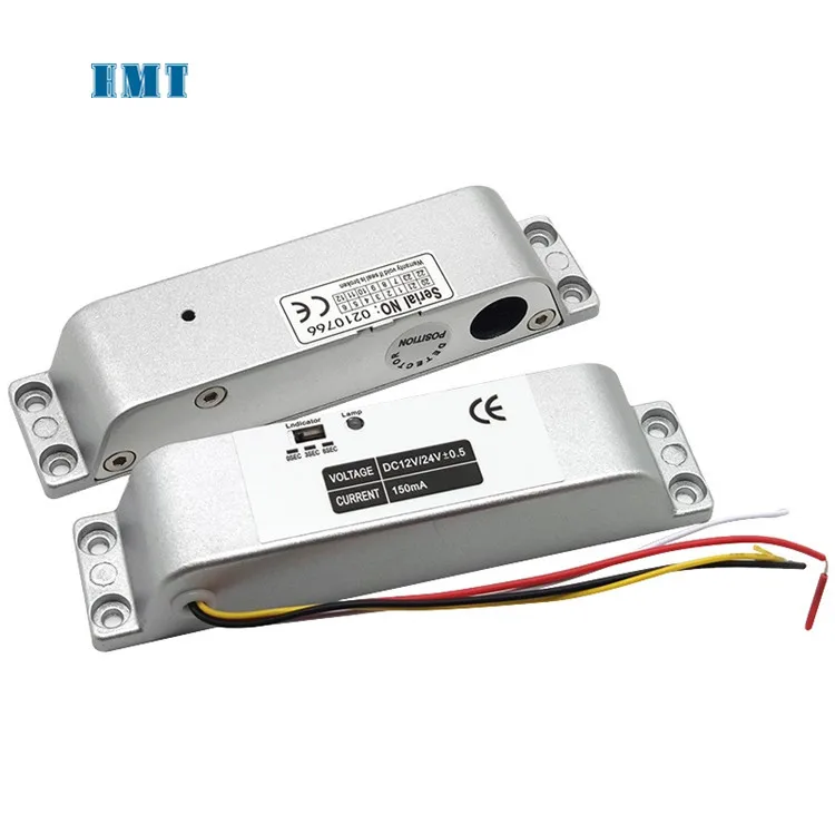 12v mini electronic sliding bolt lock fail security electric drop bolt door lock auto relock with time delay