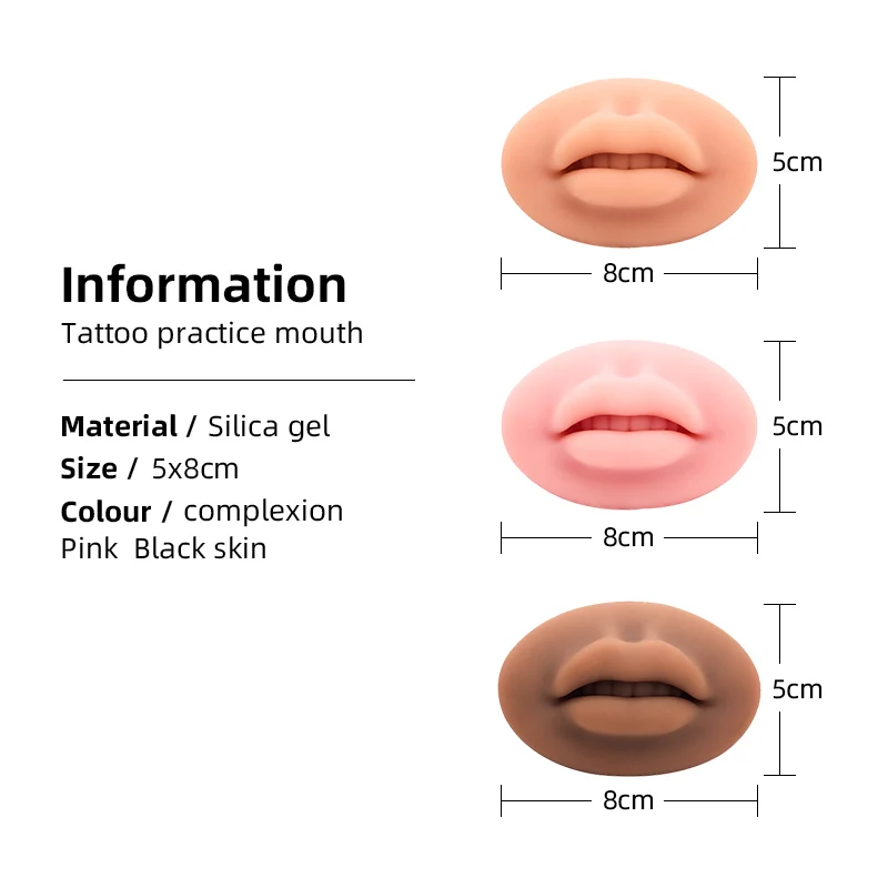 IRISMANLI Newest Design Realistic Embroidery Lip Practice Soft Microblading Silicone Practice Lips For Training