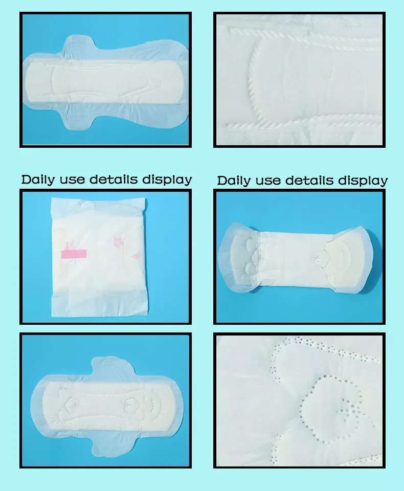 High absorption Disposable super absorbent Anion pure cotton cheap sanitary pads for women