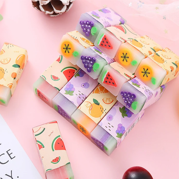 School Supplies Prize Gifts Party Favors Cute fun fruit  Erasers