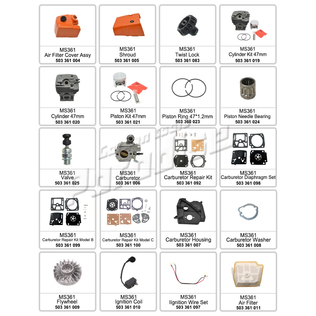 MS361 Chainsaw Clutch Needle Cage Bearing Fit For MS341 MS362 MS441 Engine Parts 9512 933 2380