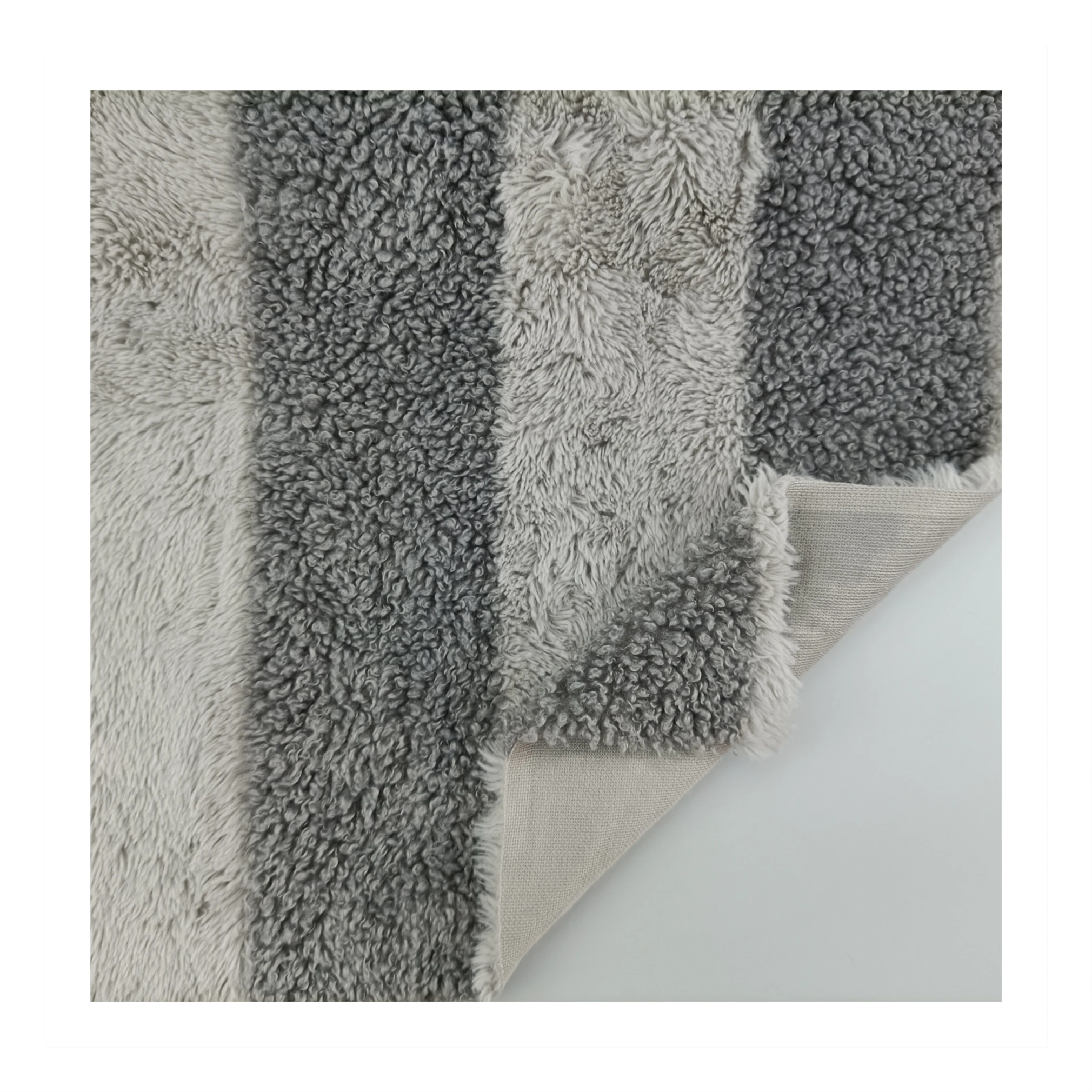 Artificial Jacquard Rabbit Faux Fur Fabric Minky Fur For Area Rug/Carpet/Coat/Bag