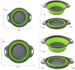 2021 new style Kitchen use portable plastic washing fruit basket storage folding telescopic