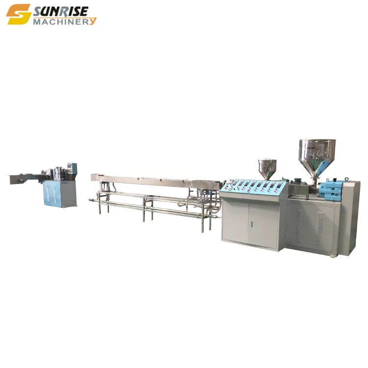 two colors pp straw extrusion machine plastic juice straw making machine