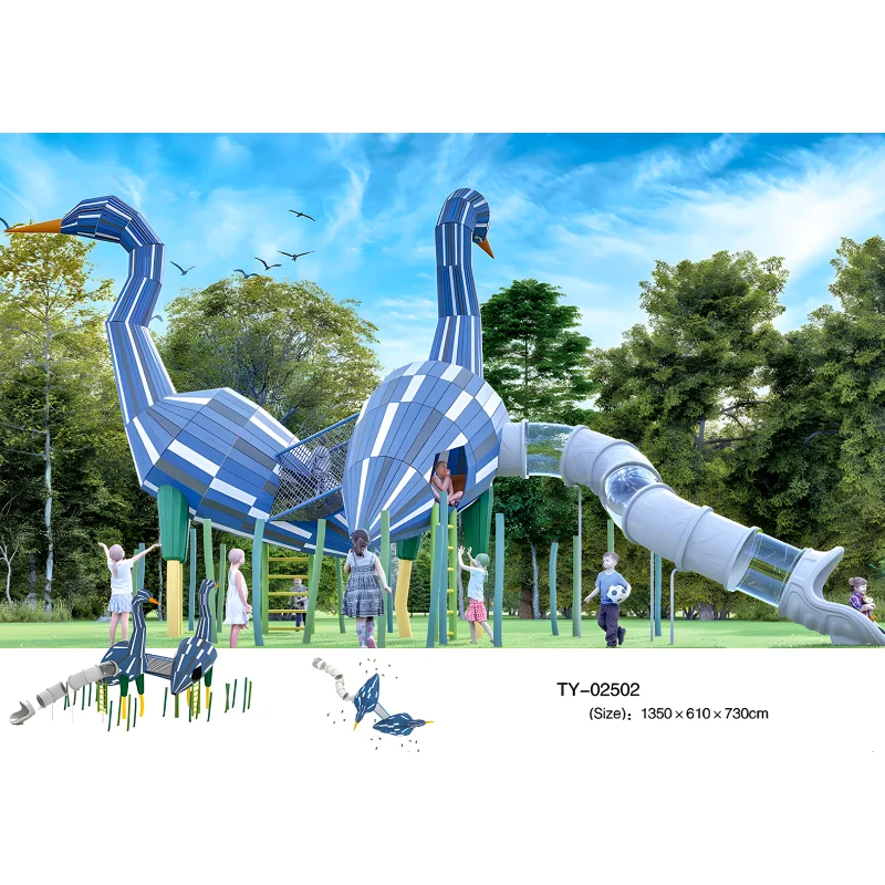 Outdoor Amusement Park Equipment with Interactive Play and Slide Attraction