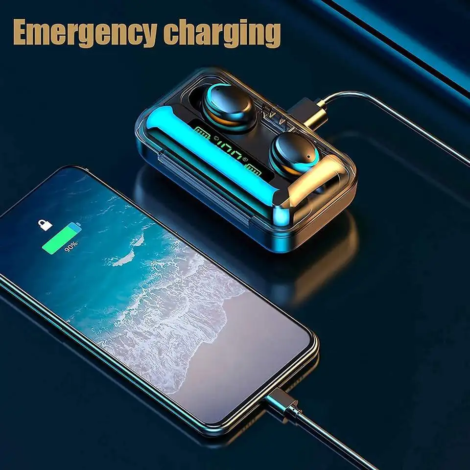 Hotselling F9 Earbuds Powerbank Earphone Headphones Wireless Headset Audifonos F9-36 F9 tws earbuds