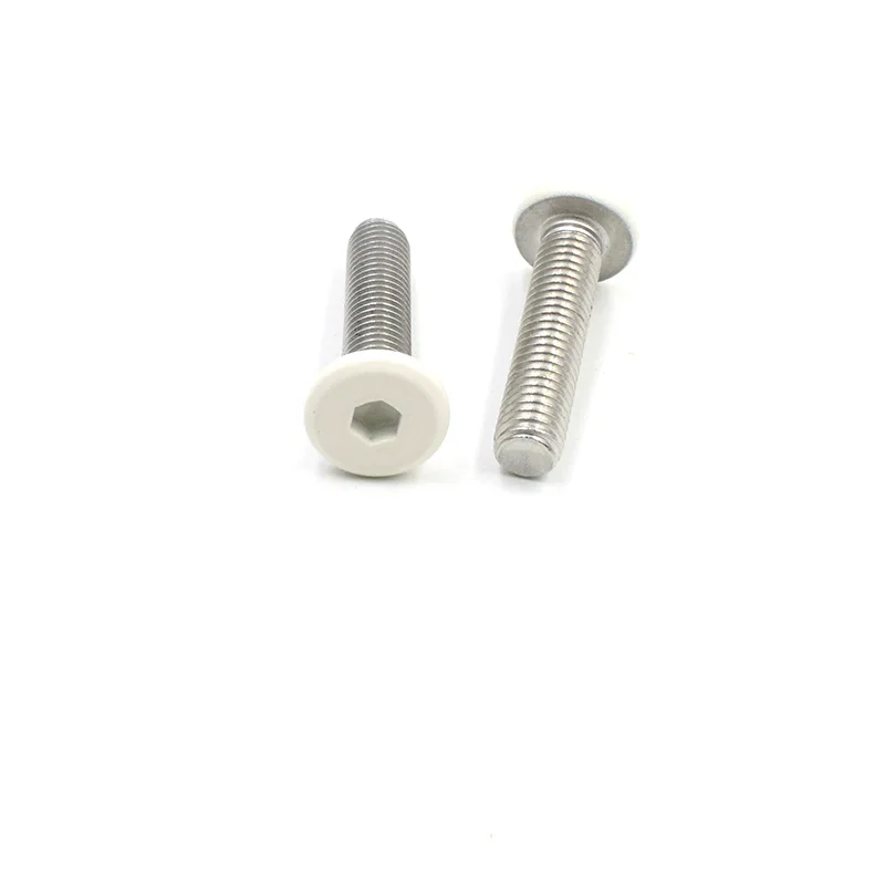 flat head hex socket machine screw stainless steel allen cap screws white screws with colored head
