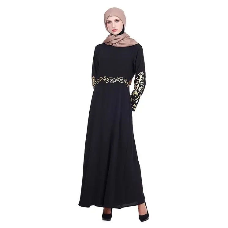 New Model African Woman Hijab Black Muslim Lady Wedding Evening Long Gown Dress