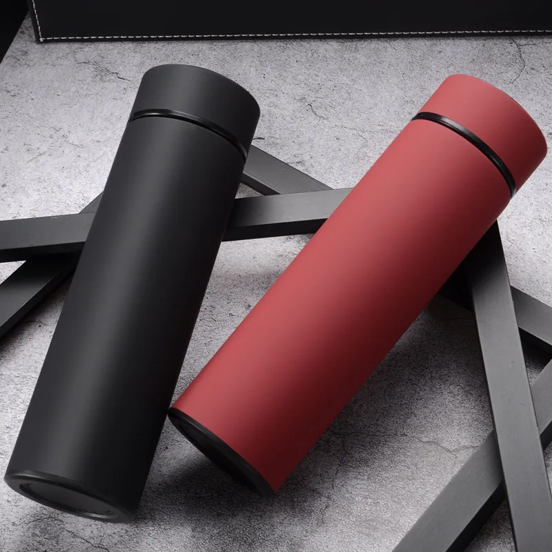 Custom LOGO Black Matte Stainless Steel Vacuum Flask Insulated Thermos