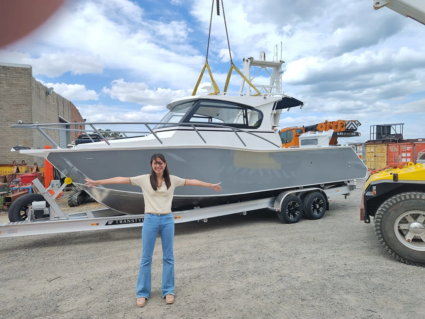 Deep V offshore yacht luxury small speed fishing boat with engine rowing boats 7.5m 25ft aluminum fishing boats for sale