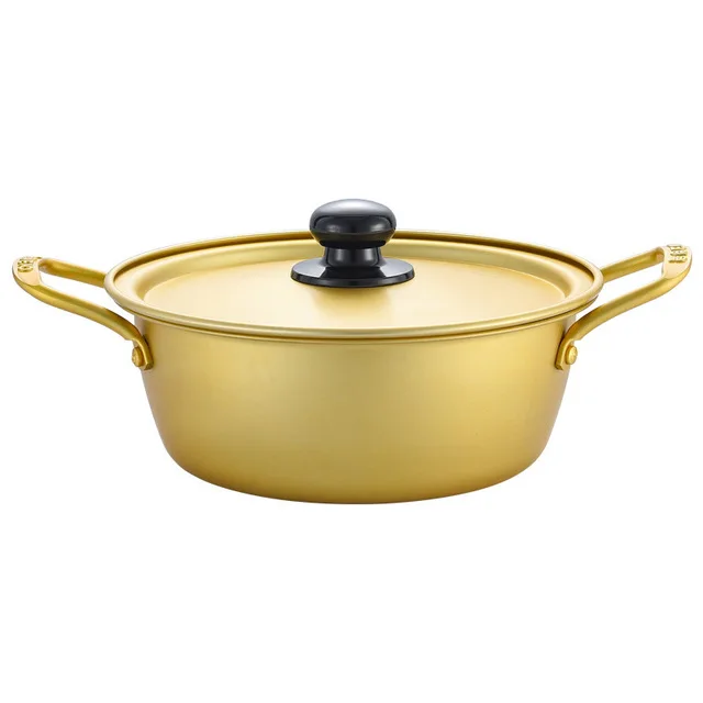 
XINCHU korean Style kitchen noodle soup mini cookware suppliers gold color aluminum cooking pot 