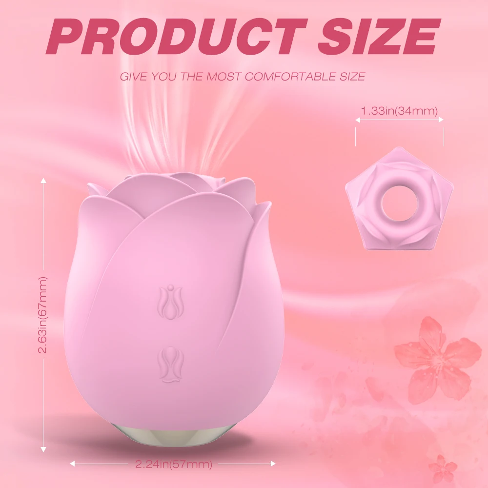 Sex home Best Seller Sucking Rose Vibrator For Women With 7 Frequency Wireless Cycle Magnetic Suction Charging Vibrator