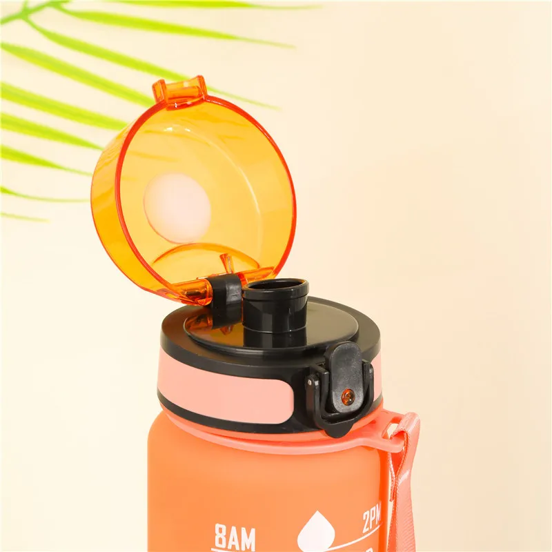 Top Seller Plastic Water Jug Bottle Custom LOGO 1050ml Motivational Tritan 1L Sports Tritan Water Bottle