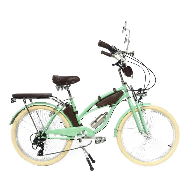 24 дюйма Ретро Старый Шанхай развлекательный центр пружинной подвеской 7 Скорость Bicicleta