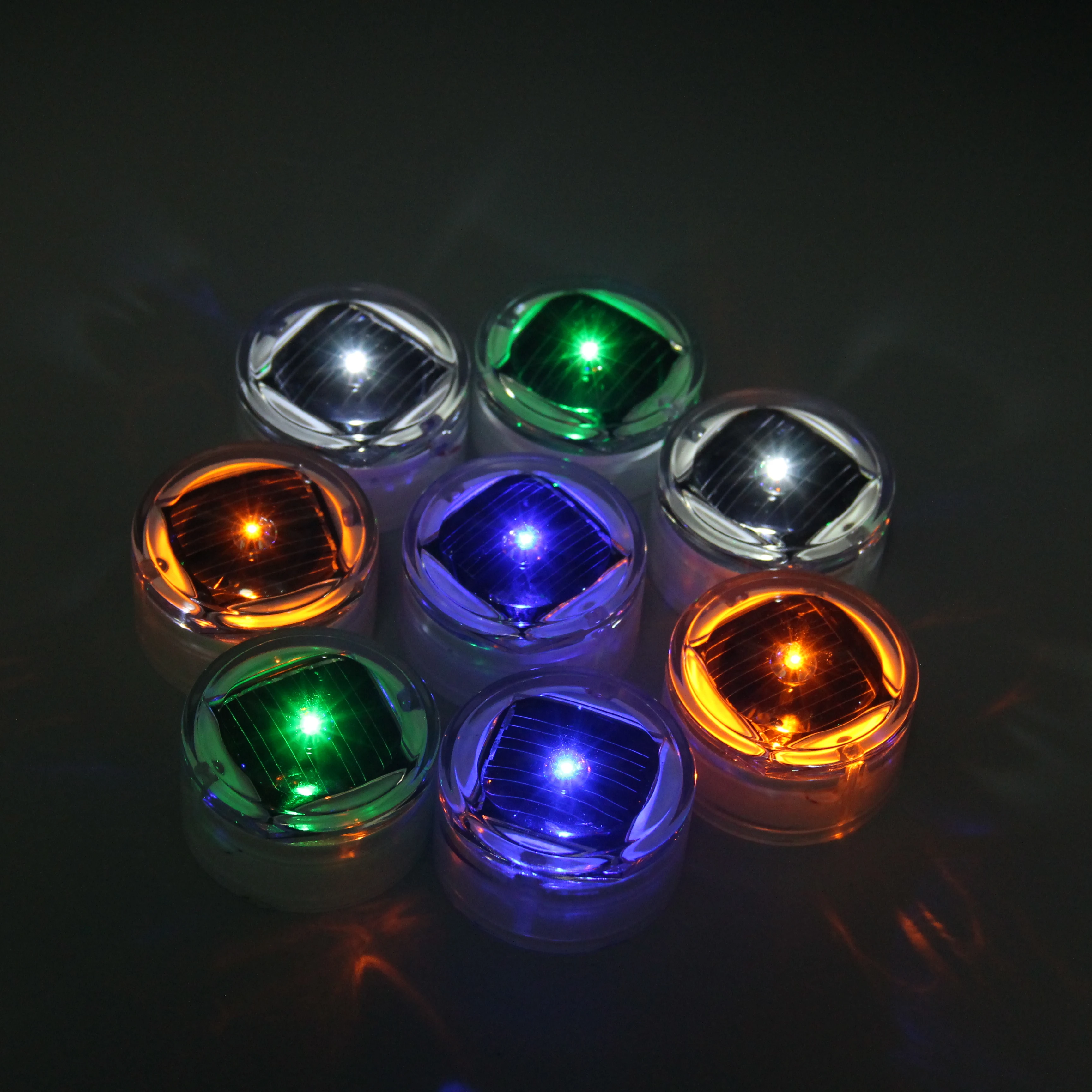 Solar Power LED Rounded Underground Light for Yard Driveway Lawn Pathway Ground deck buried lights