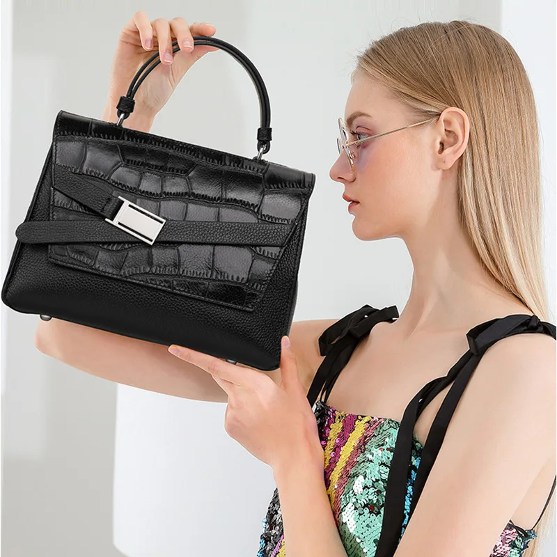2023 Trendy Designer Luxury Genuine Leather Handbag Fashion Handle Bag Women Tote Handbags