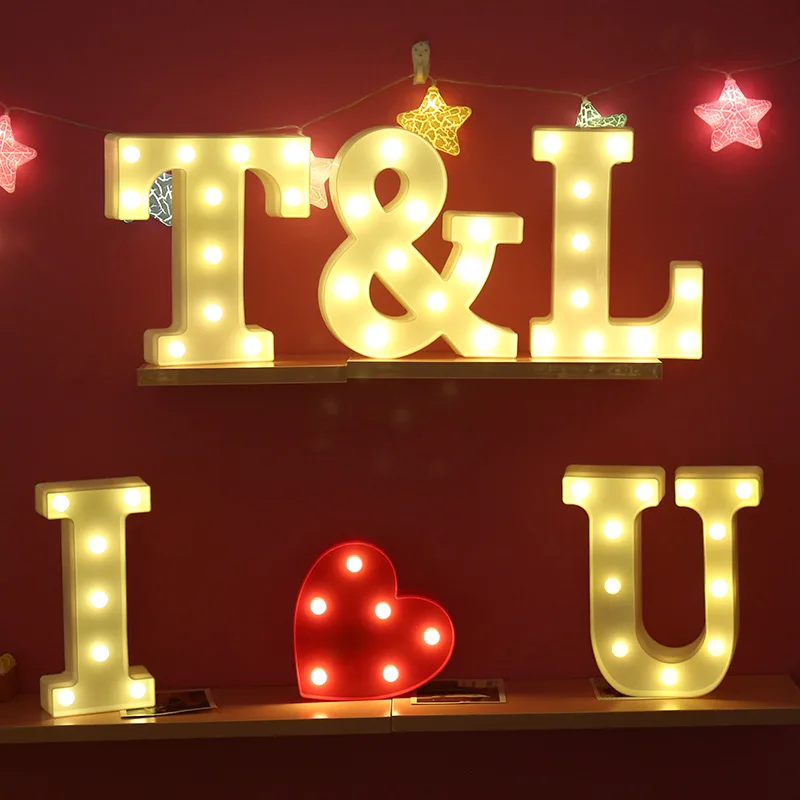 Wholesale 3D LED Letter Lights 26 Alphabet Sign for Outdoor Party Decorations for Birthday Wedding Christmas
