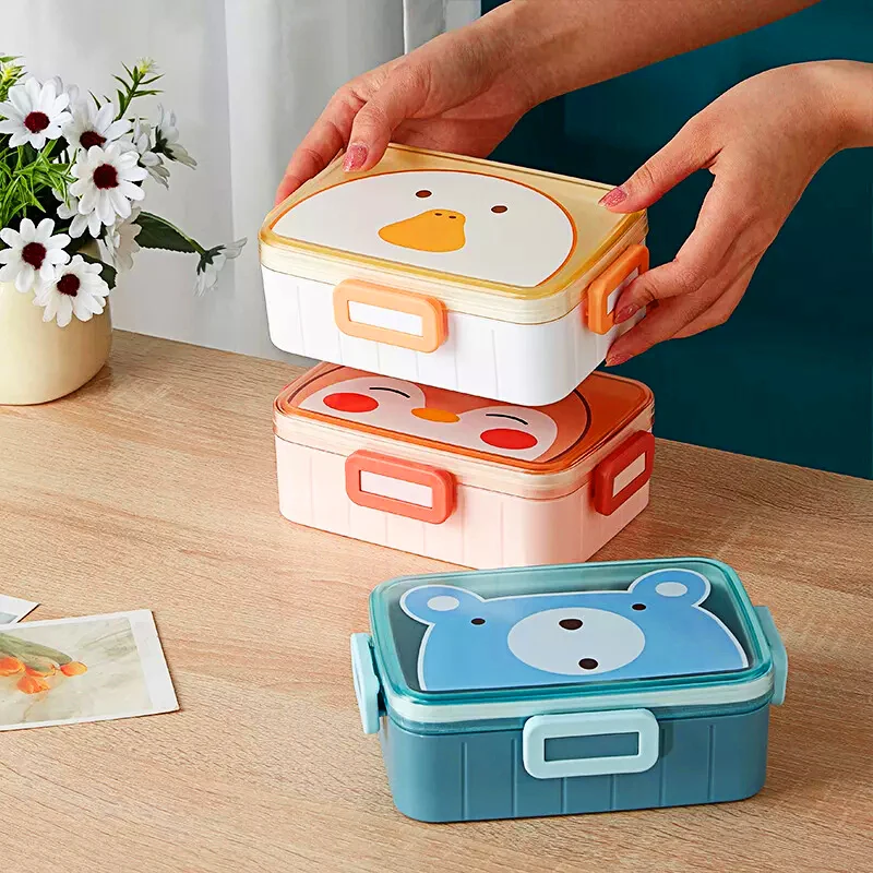 Новый дизайн контейнер для ланча из пищевого силикона без бисфенола А 600 мл прямоугольный салата с отделением хранения пищи