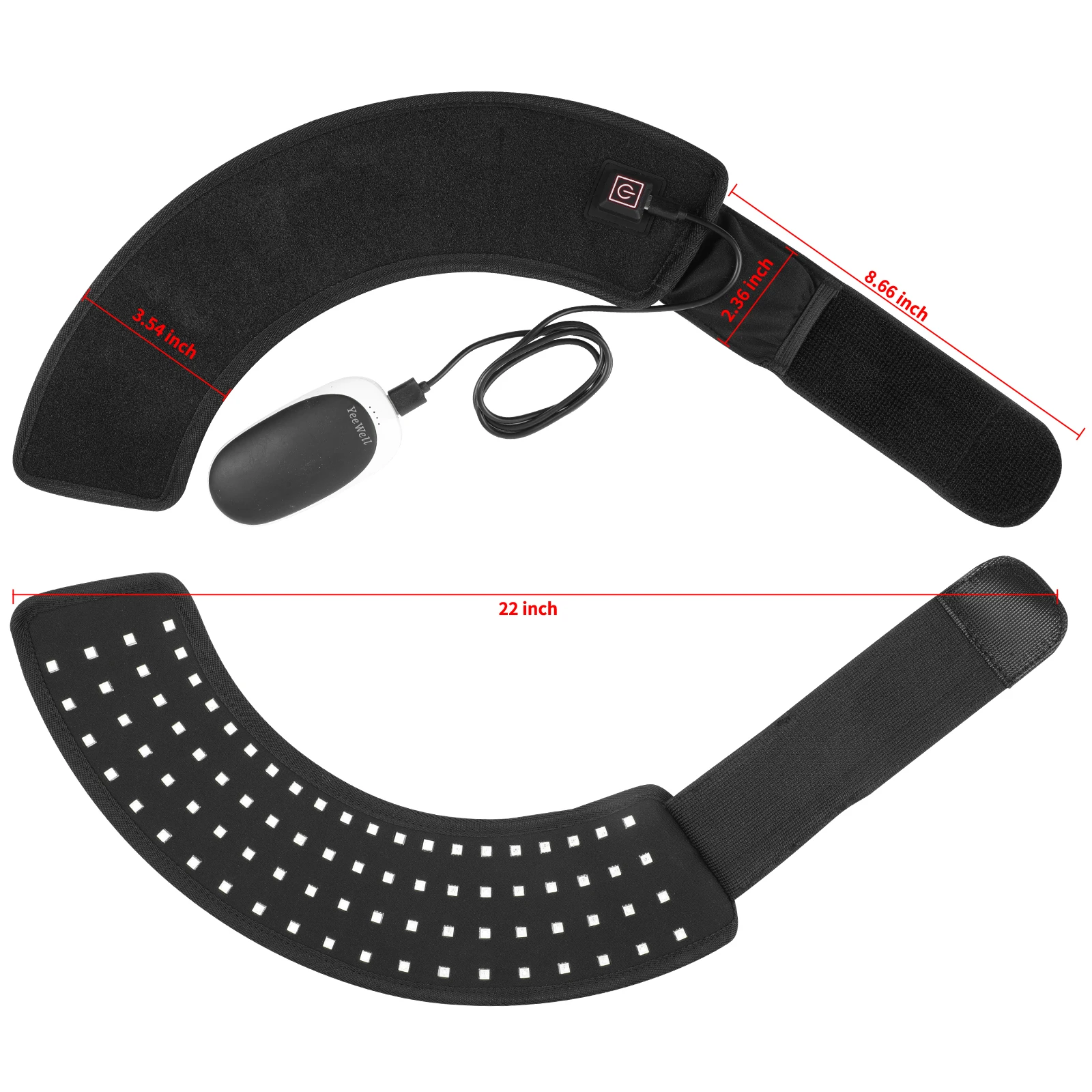 Factory custom LED infrared equine flexible red light therapy boots pad 660nm 850nm for red light therapy horse dog