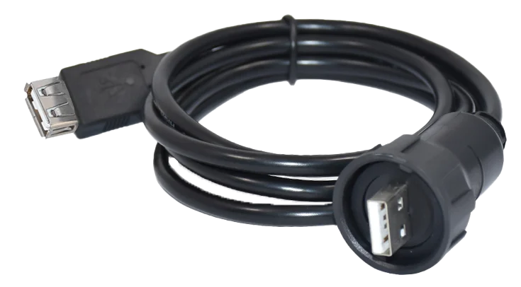 IP67 USB waterproof panel mount socket connector