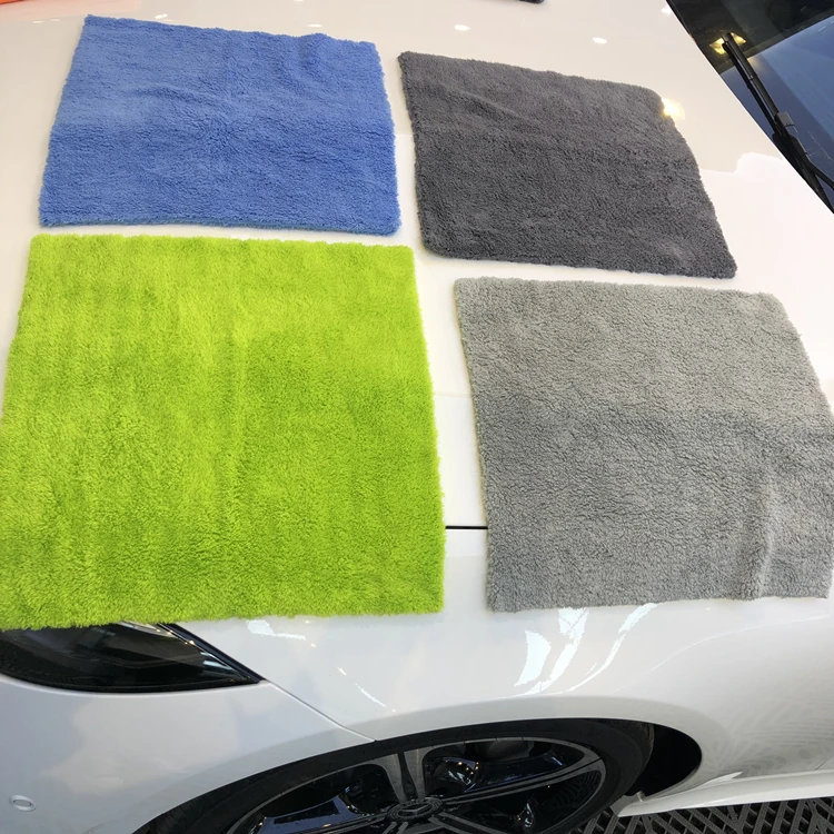 Edgeless Coral Fleece plush Towels High Absorptive Capacity Soft Drying towel long piles polishing waxing cloth