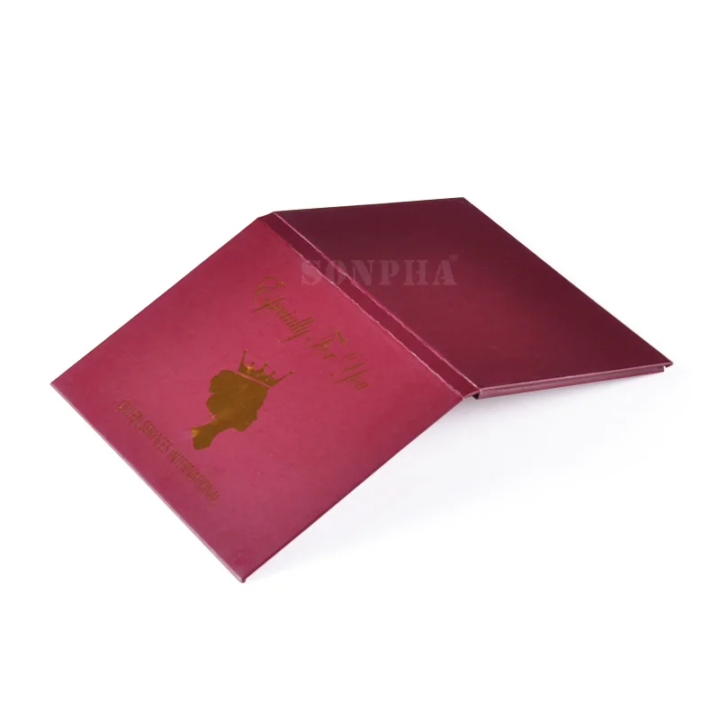 SONPHA Custom Red Greeting Business Card Boxes Vip Credit Card Packaging Gift Box for Credit card
