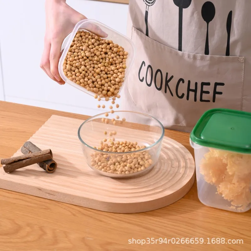 17pcs/set Kitchen Organizer Grains Beans Storage Jar Keep Fresh Food Storage Box Refrigerator Food Sealed Crisper Container