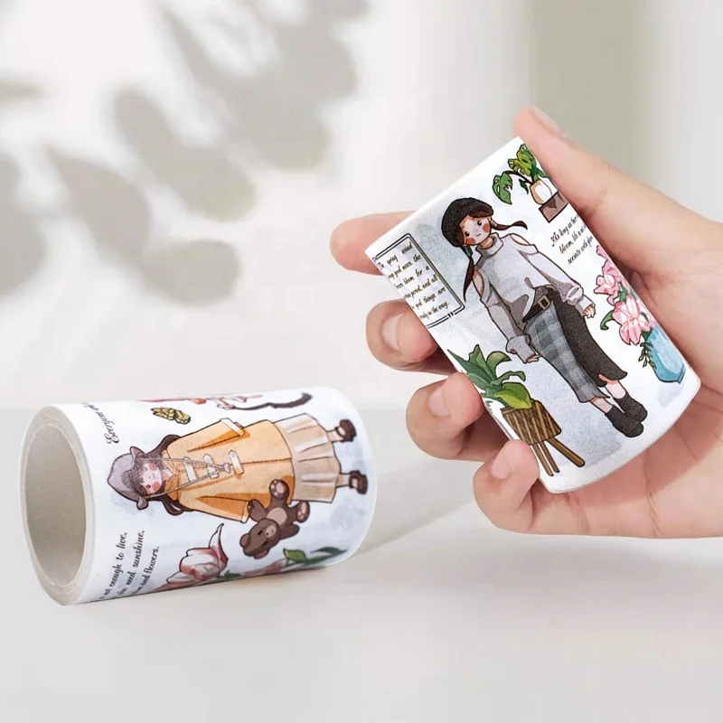 Custom Designs Large Kawaii Anime Washi Tape 50mm*10m Special Oil Washi Tape 7 Days Delivery Scrapbooking Sticker for Journal