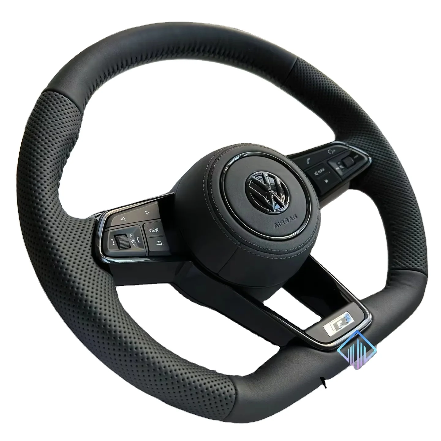 YLC  leather steering wheel for Volkswagens Polo Golf 4 5 6 7 GTDJetta Tiguan Passat B7 B8 Gti Gts R Gtd Mk7