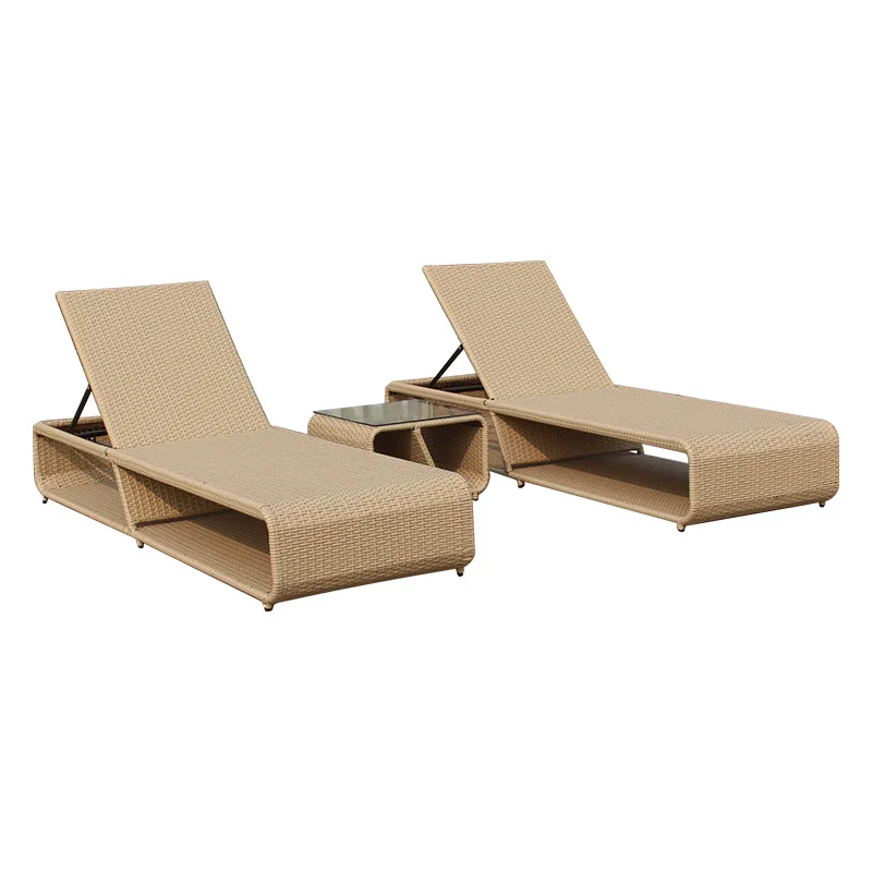 Y459 Garden furniture patio sunbed sofa pool lounge chair beach daybed UV-resistant patio sun lounger pool rattan chair