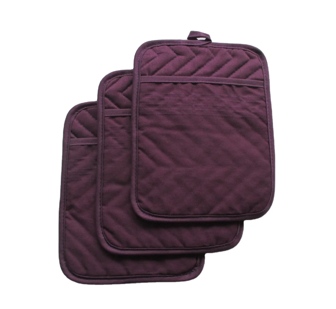 
Ready to Ship Item Kitchen Use Heat Resistant Black Pot Holder with Pocket Hot Pad 